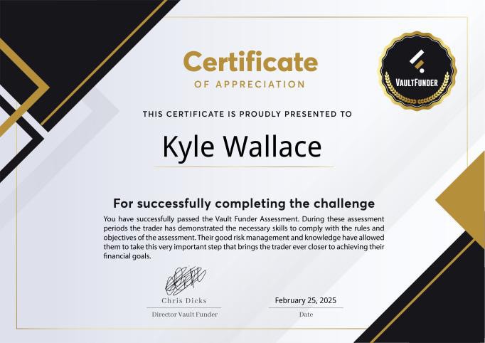 Student funded account certificate - passed challenge