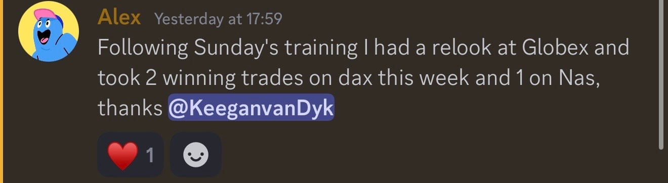 Student trading result