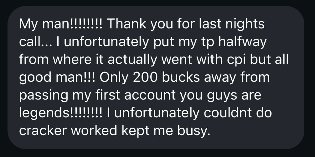 Student trading result