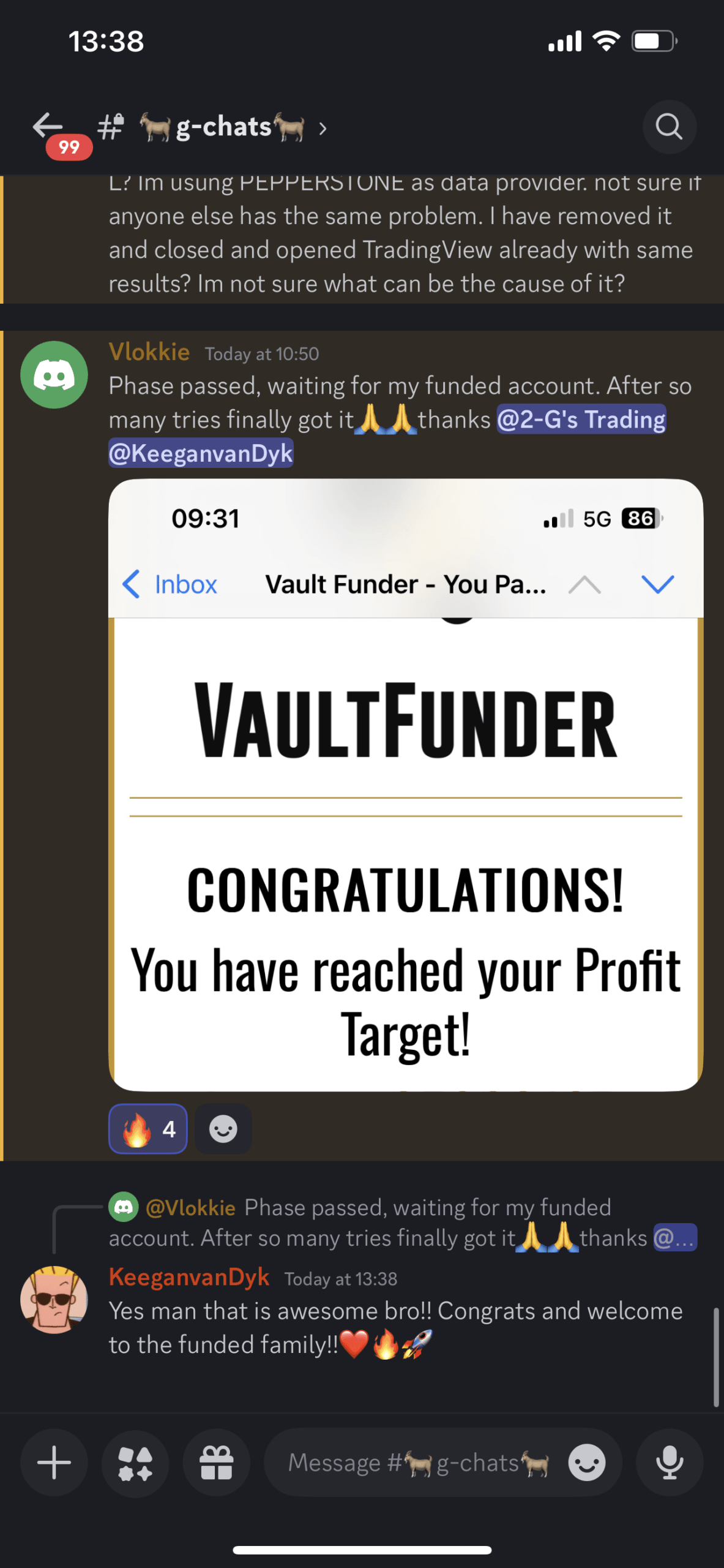 Student trading result